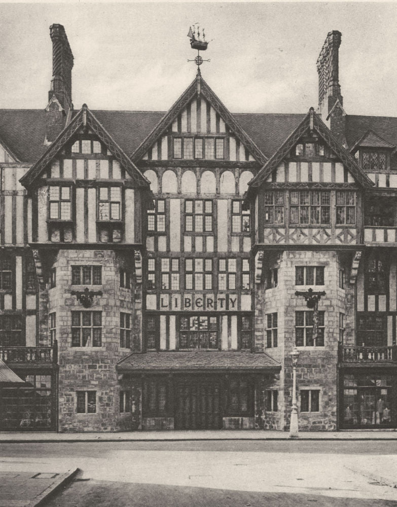 LONDON. Part of Liberty's Tudor building in Great Marlborough Street 1926